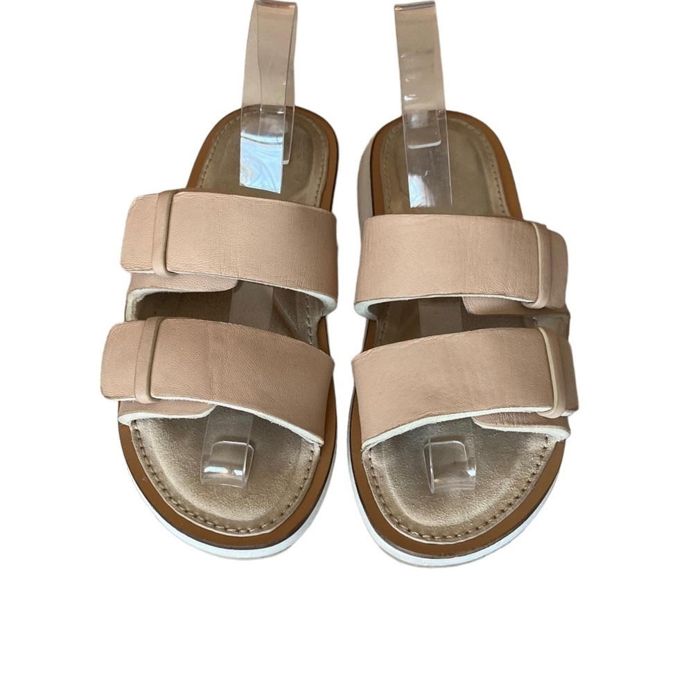 rag + bone Blush/Flesh Leather Two- Strap Parque Slides